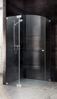 Omega shower quadrant model, single-doored with wall brackets