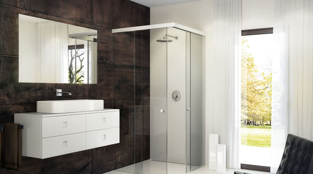 Tansa shower model, corner access