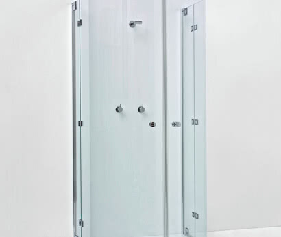 Omega Plus shower, semi-circular model with closed doors