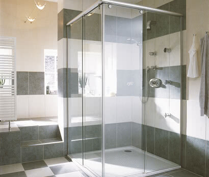 Dusche Topas teilgerahmt als Eckeinstieg