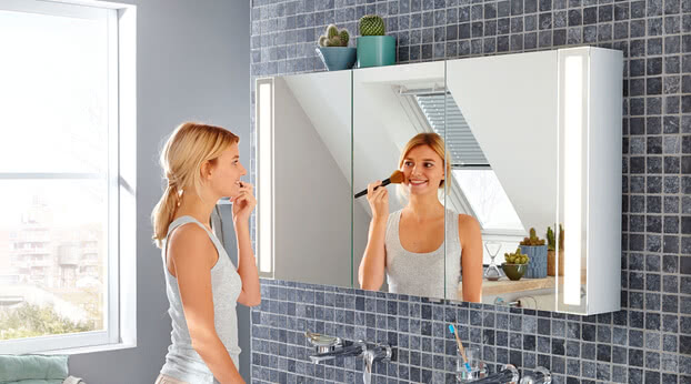 SPRINZ Spiegelschrank Silver-Line