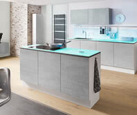 SPRINZ glass worktop with LED lighting