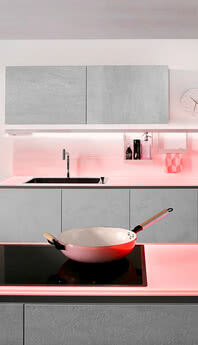 SPRINZ worktop with LED lighting