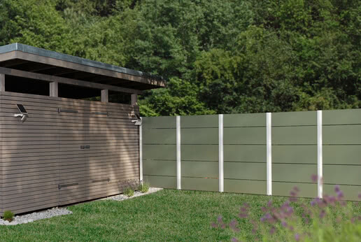 SPRINZ Sichtschutz aus Glas mit Pfostensystem Premium