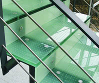 SPRINZ Non-slip glass stairway