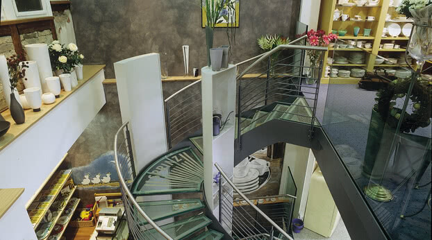 SPRINZ Non-slip glass stairway