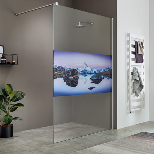 Dusche ColorStar mit Motiv Sonnenaufgang am Meer