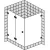Four-sided shower side entry with fixed part