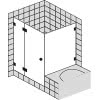 Badewannenlösung Tür mit Festteil