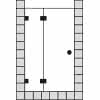 Niche solution with fixed part and door