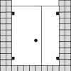 Niche solution with fixed part and door