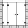 Niche solution with two doors and fixed part