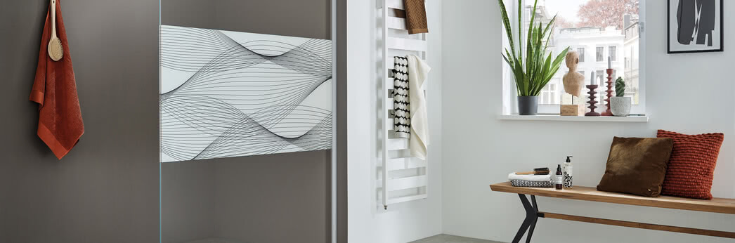 Walk-in Dusche ColorStar mit Motiv Waves