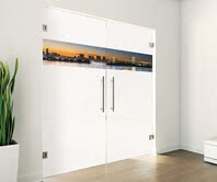 Swing door with a colorful motif: ColorDoor by SPRINZ