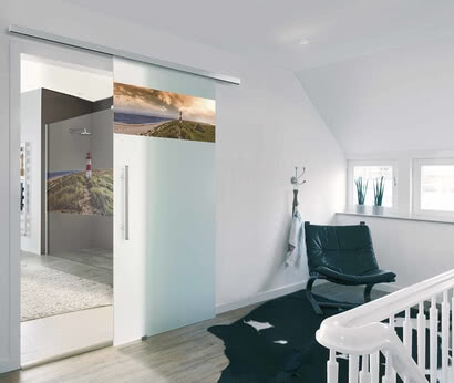 Coordinate motifs for glass doors and showers with ColorDoor from SPRINZ