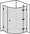 Fortuna quadrant shower with two fixed parts