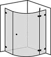 Spinell Plus Viertelkreis-Dusche mit zwei Festteilen