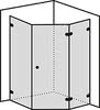 Spinell Plus fünfeck-dusche mit zwei Festteilen