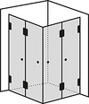 XXL corner entry with 4 folding doors 