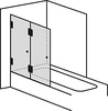 XXL bath attachment with two folding parts