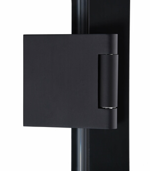 Matching door hinge in black