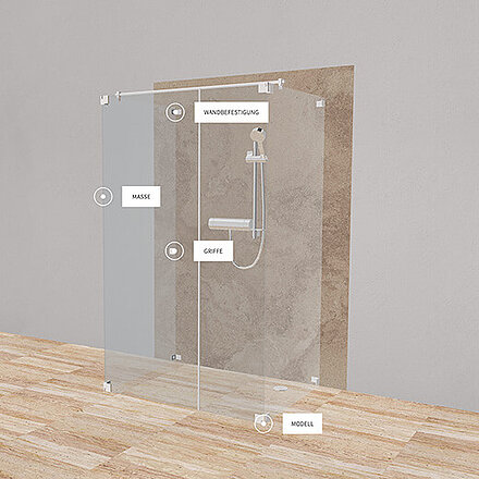 Duschen Konfigurator intuitiv bedienen