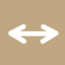 Symbol: Schiebetür mit horizontaler Bewegungsrichtung